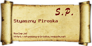 Styaszny Piroska névjegykártya